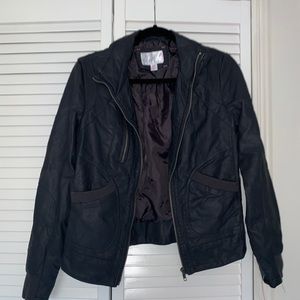 Brand new with tags black faux leather jacket